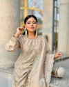 NSR 839 Pure Heavy Chinnon Silk With Heavy Embroidery Sequence Work Top With Sharara Dupatta Wholesale Clothing Distributors In India